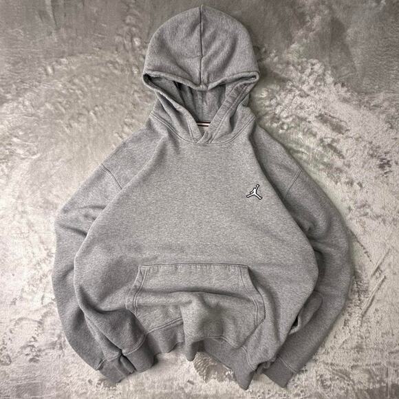 Air Jordan Essentials Grey Brooklyn Pullover Sweatshirt Hoodie DQ7466-091 M - Picture 1 of 6